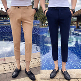 20春夏款时尚休闲裤韩版纯色小脚九分西裤K42-P60，男装西裤，电商C308
