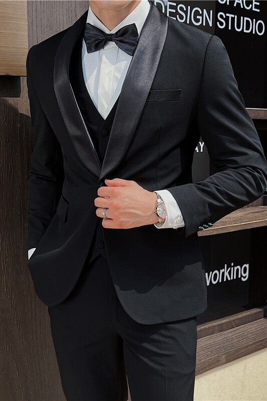 新郎西服套装婚礼伴郎服塔士多礼服男士高级感西装SJT915-P265,男装西服套装,电商C308