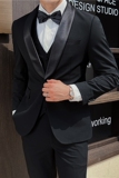 新郎西服套装婚礼伴郎服塔士多礼服男士高级感西装SJT915-P265，男装西服套装，电商C308