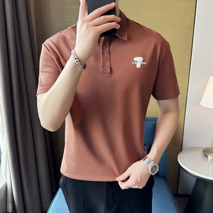 夏季 男士休闲polo衫t恤 潮流修身翻领半袖polo衫白色C10010-P58图片
