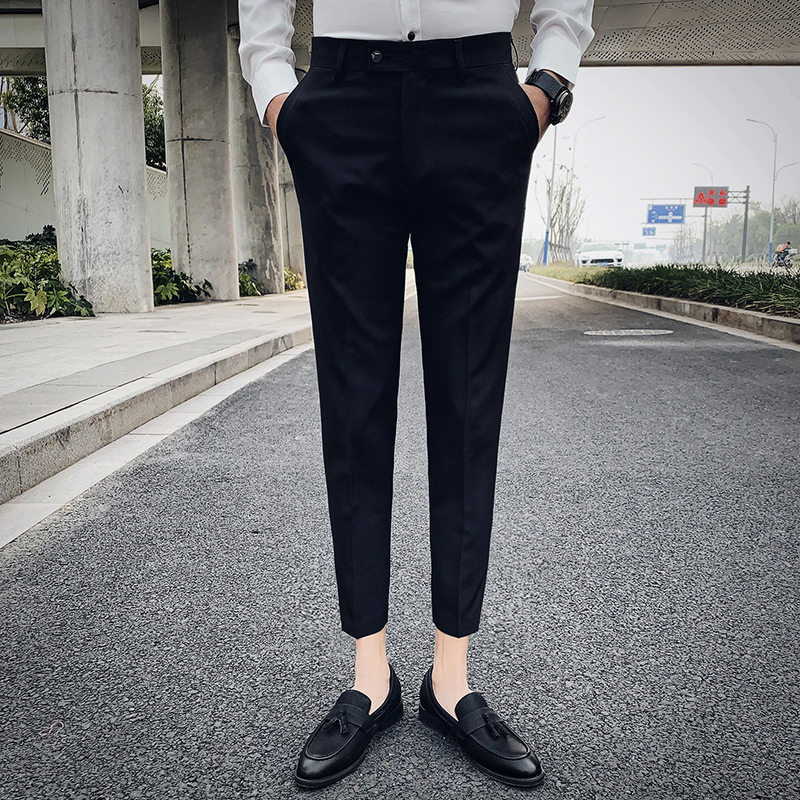 24春夏新款男修身小脚英伦休闲九分裤韩版百搭男士西裤K727-P60,男装西裤,电商C308