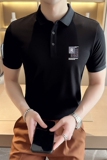 男士休闲polo衫t恤潮流修身翻领半袖polo衫白色F9415-P58，男装T恤，电商C308