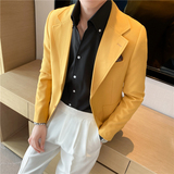 春夏季休闲小西服外套男高级感韩版修身英伦痞帅单西装X01-P155，男装西服套装，电商C308