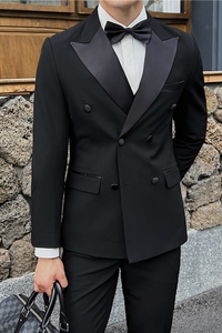 新郎西服套婚礼伴郎服塔士多礼服男士高级感西装外套X916-P135图片