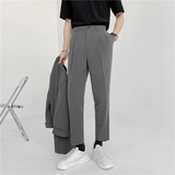 春夏轻熟风微宽时尚休闲裤阔版纯色九分西裤K15-P65，男装西裤，电商C308