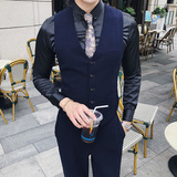 英伦风纯色马甲坎肩韩版西装V领小马夹外套MJ49-P65，男装西服套装，电商C308