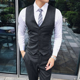 英伦风条纹男士马甲坎肩韩版西装小马甲外套MJ51-P60，男装西服套装，电商C308