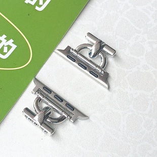 适用苹果iwatch表带s10连接器DIY手表带双链手工串珠se987654