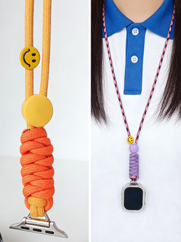 适用苹果手表S11编织挂绳可调节长度iwatchs10手表腕带防丢挂脖绳