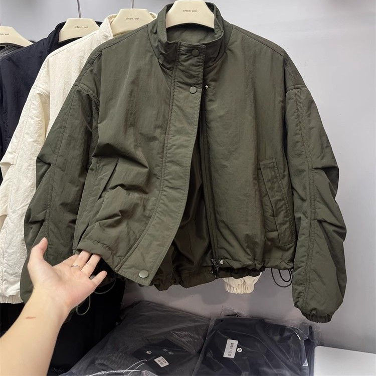 整张不跑棉立领加厚保暖小棉衣女2025冬季新款小个子加棉流行外套