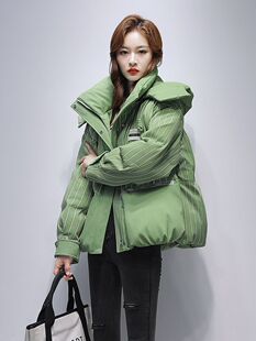 时尚潮流休闲风羽绒棉服女款冬季短款小个子2026新款宽松减龄外套