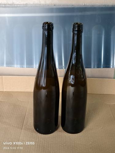 500ml750ml莱茵瓶木塞葡萄酒瓶酵素瓶自酿酒容器红酒瓶玻璃空酒瓶