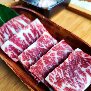 澳洲进口安格斯牛小排烤肉片200克原切雪花儿童牛排厚度约0.8cm