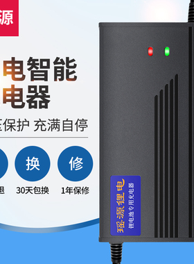 电动电瓶车锂电池充电器24V36V48V60V72V8A10A三元锂磷酸铁锂快充