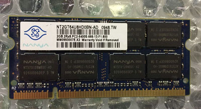 南亚 Nanya DDR2 800 2G 2R*8 PC2-6400S 笔记本内存