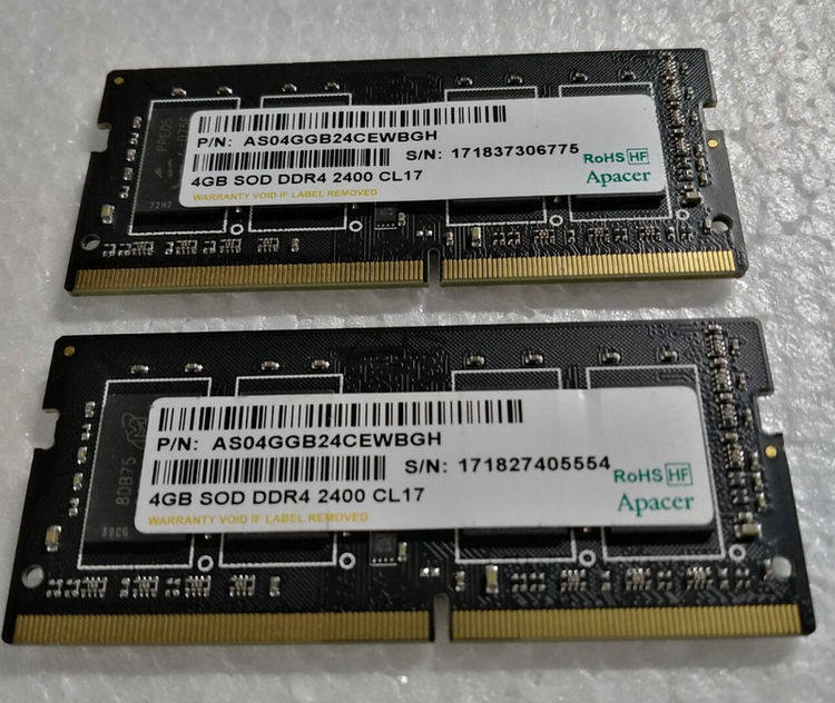 宇瞻Apacer DDR4 2400 4G CL17 金典系列 笔记本内存