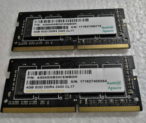 宇瞻Apacer DDR4 2400 4G CL17 金典系列 笔记本内存