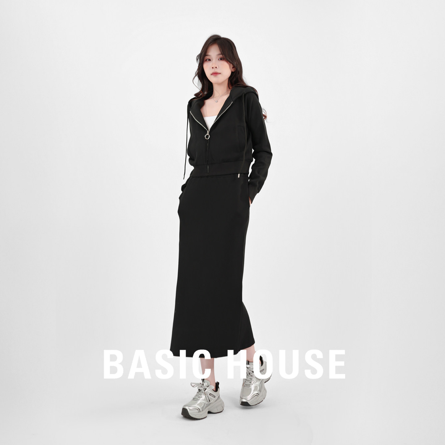 百家好高级感时尚套装女秋冬休闲卫衣半身裙两件套一整套穿搭显瘦