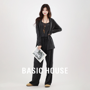 Basic House/百家好休闲通勤百搭套装早小个子穿搭三件套女装2026