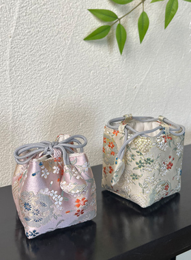 知初茶具便捷织锦茶杯袋加厚主人杯收纳袋随身收纳包户外茶事包袋