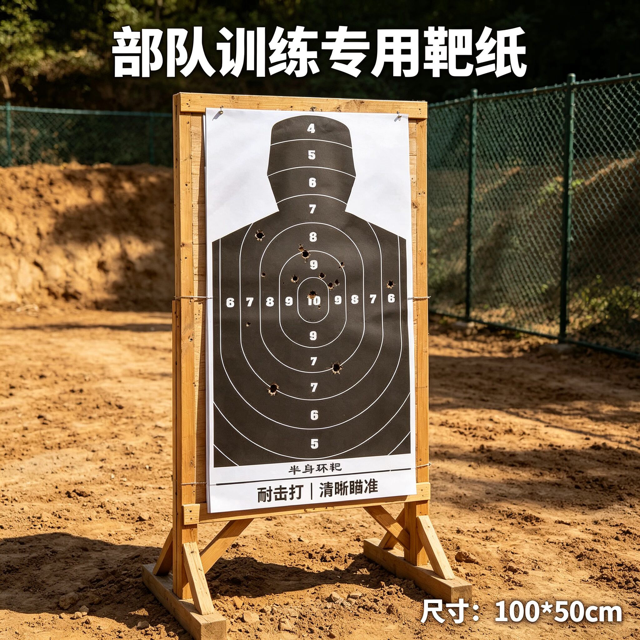部队训练专用靶纸黑色半身靶纸射击馆团建训练模拟场景靶纸标靶图片