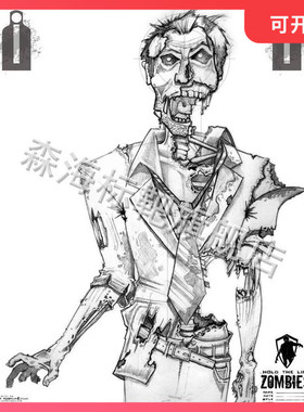 J25主题靶纸 EVA靶 40*30CM 射击、战术、竞技、练习靶纸 Target