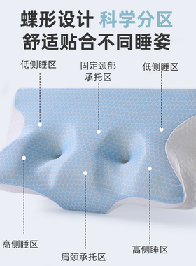 护耳枕头防止压耳朵护颈椎记忆棉枕漏耳小带孔打耳洞耳钉专用枕头