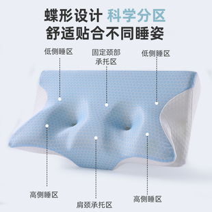 护耳枕头防止压耳朵护颈椎记忆棉枕漏耳小带孔打耳洞耳钉专用枕头