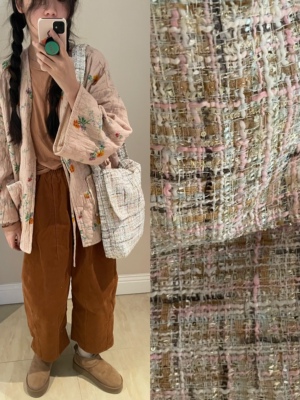 编织小香风翻盖单肩斜挎包