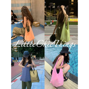 LittleChicThings原创春日多巴胺控欧若风薄款透视百搭斜挎包包女
