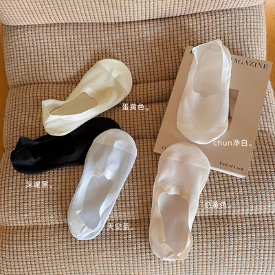 米吉诺拉 超薄款夏季透气网眼隐形袜子无痕低帮浅口纯棉底船袜女