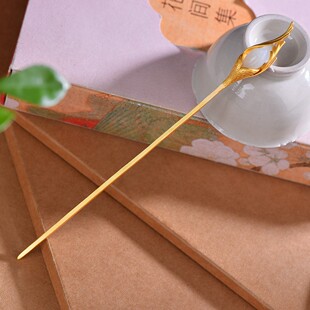 和田玉发簪S925银如意锁发簪女高级感珐琅南红旗袍汉服盘发钗子礼