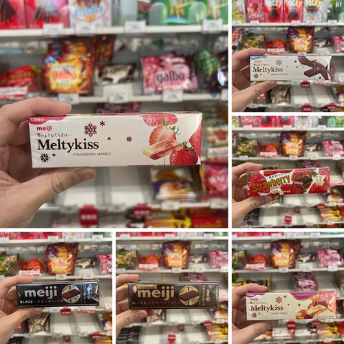 meiji/明治 Meltykiss 系列雪吻棒装便携巧克力焦糖草莓多种风味