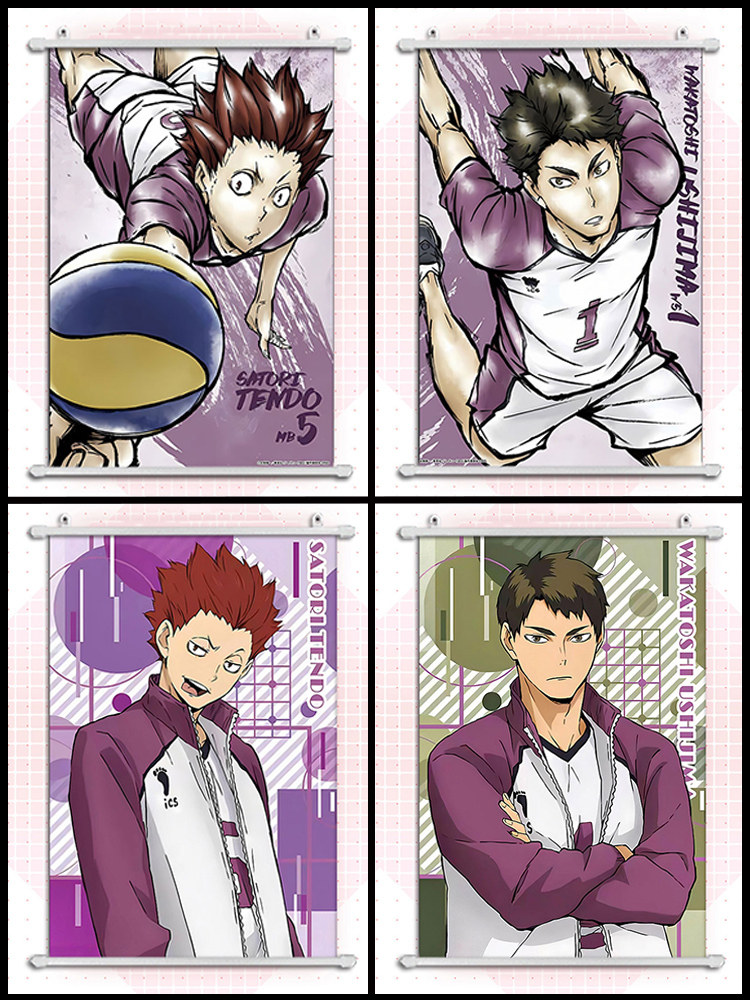 排球少年周边牛岛若利天童觉二次元背景墙布挂画壁画卧室床头海报