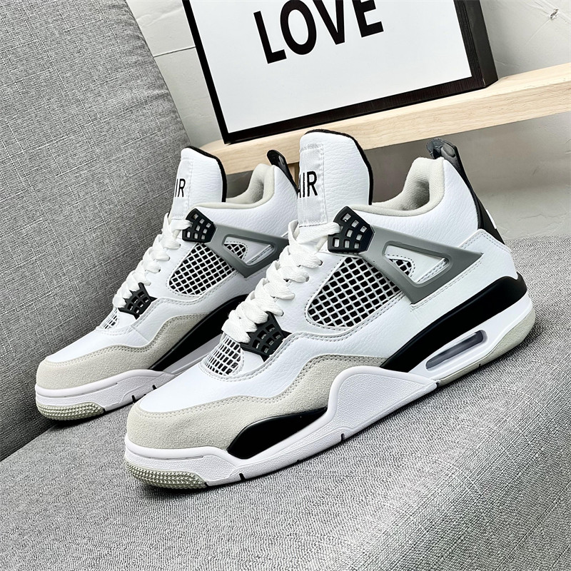 aj4男鞋板鞋小白鞋气垫休闲鞋高帮纯原青少年鞋白水泥运动鞋男,流行男鞋,时尚休闲鞋,淘宝优惠券,粉丝福利购,淘宝优惠卷