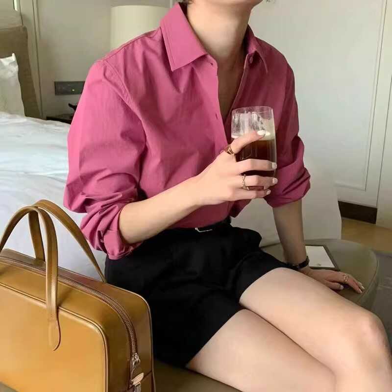 衬衫打底正肩减龄设计感洋气宽松