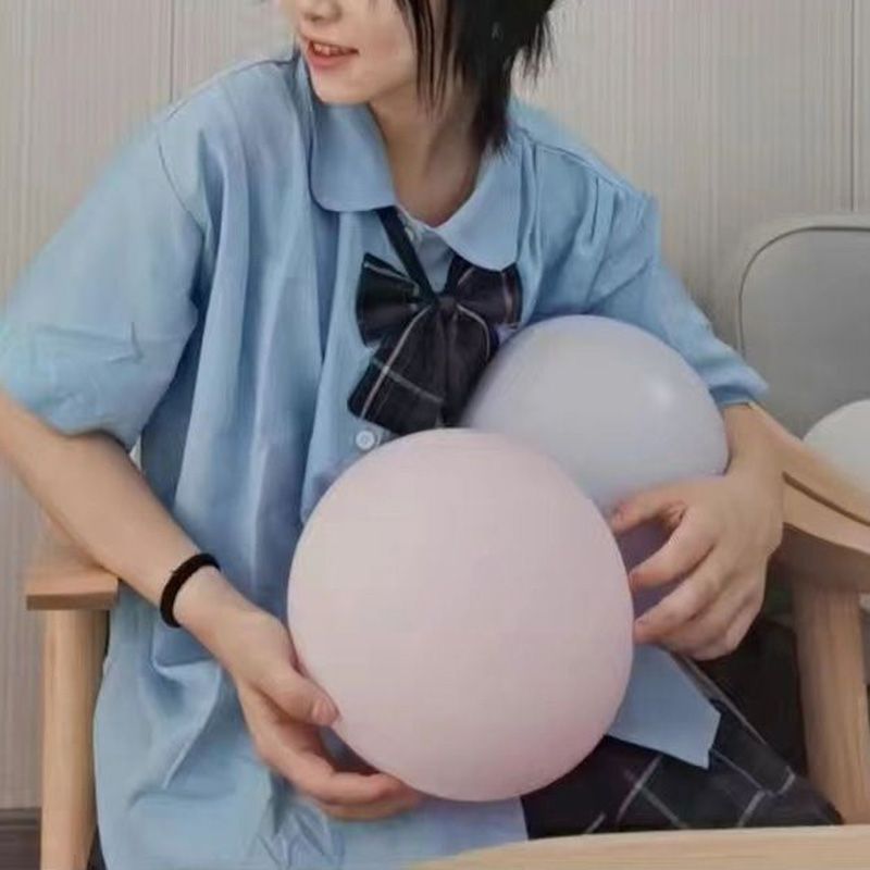 衬衣短袖娃娃领jk基础款日系宽松