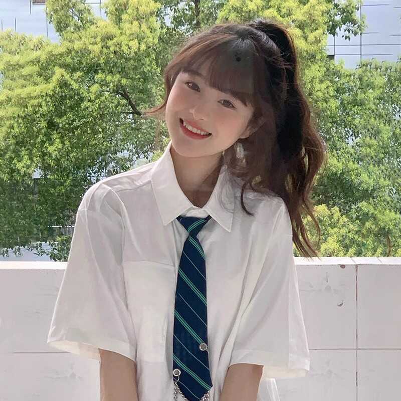 衬衣短袖抗皱白色基础港味