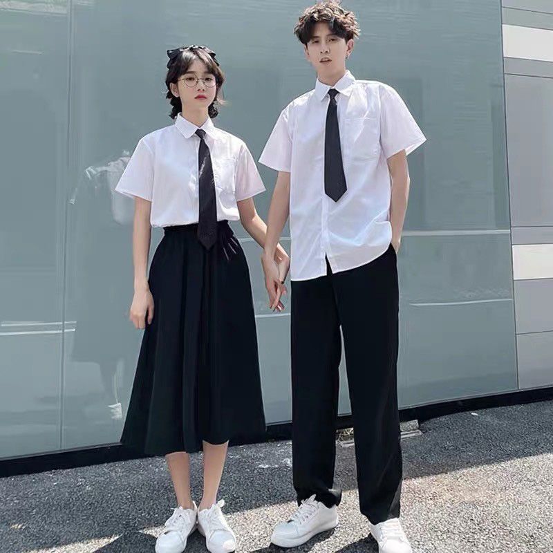 毕业班服学院风韩版夏季白色日系