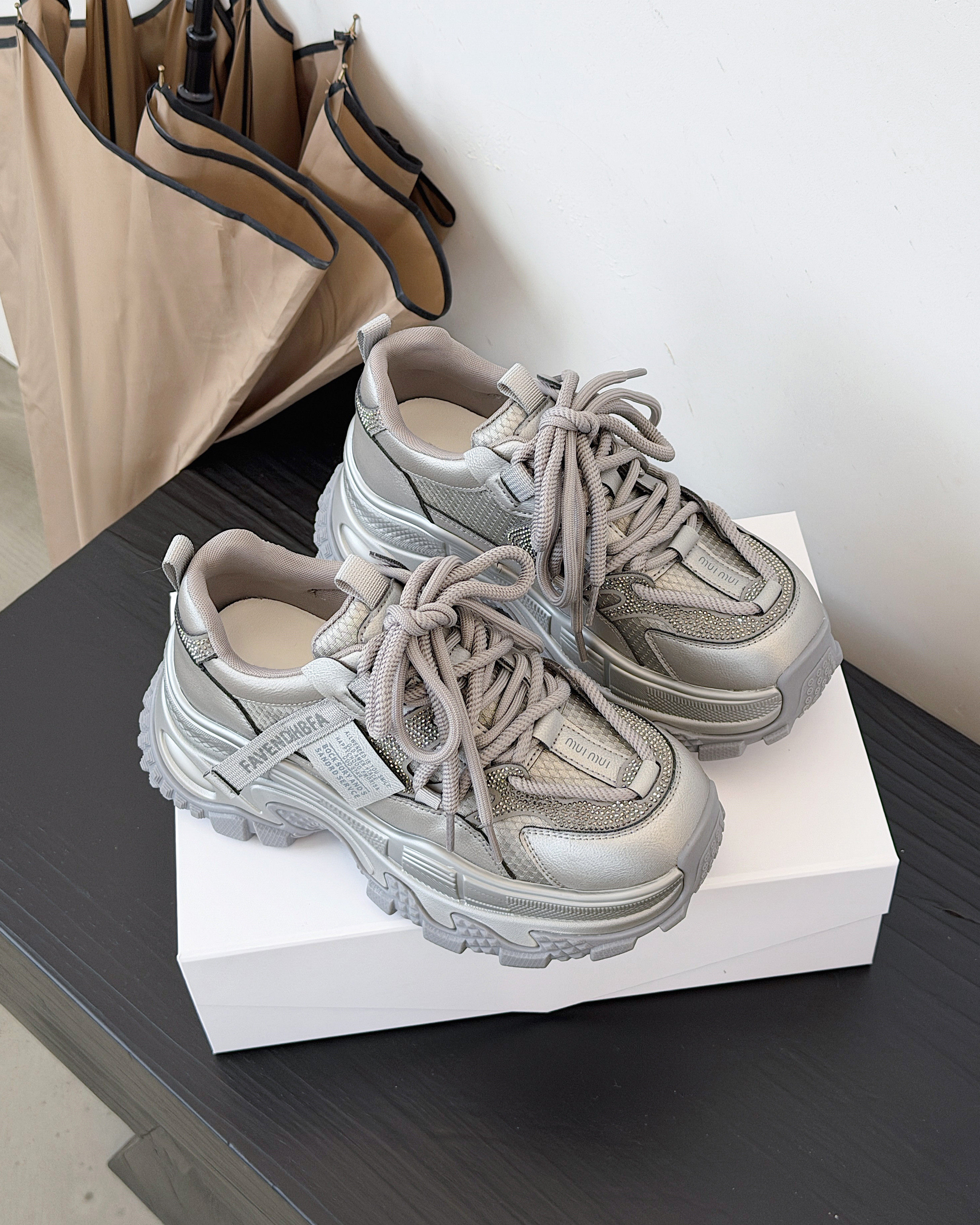 商场同款女鞋2026年春季新款厚底增高老爹鞋女爆款女士休闲运动鞋