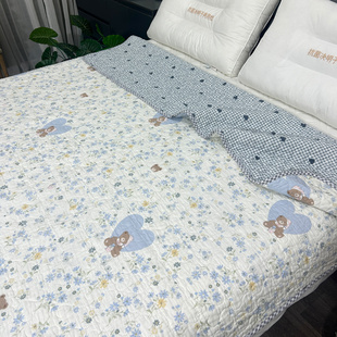 实惠款纯棉床盖单件四季通用柔软盖毯宿舍全棉夹棉厚床单绗缝被子