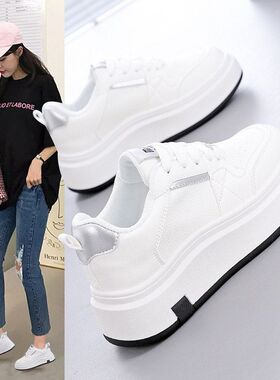 松糕底小白鞋女2026春秋季新款厚底增高软底休闲运动板鞋女CP333