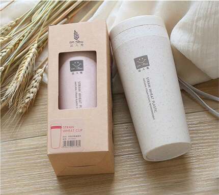 小麦秸秆双层保温杯创意便携随手杯环保水杯学生杯子礼品定制logo
