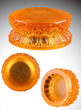 佛像双层圆形家用高底座古法琉璃