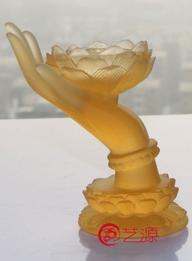 琉璃烛台供奉风水镇宅佛具用品