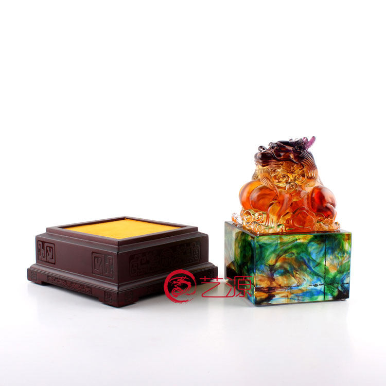 琉璃玉玺龙印章盛世宝印商务会议开业生日上市升迁礼品礼物篆刻