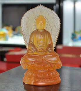 饰品用具个性 琉璃摆件阿弥陀佛佛像创意家居装 定制桌面祝福