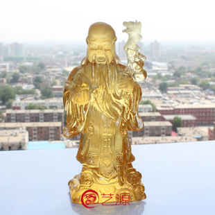 琉璃摆件寿星佛像送长辈领导爷爷奶奶姥姥姥爷外公外婆的生日礼物