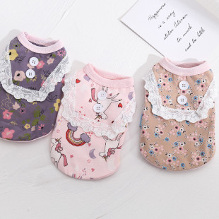 春夏薄款 宠物衣服泰迪比熊博美约克夏雪纳瑞小型犬狗狗猫咪背心