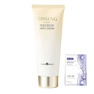 婷美小屋人参酵母焕亮洁面膏洗面奶女清洁肌肤洁面乳深层清洁新版